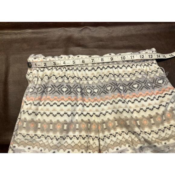 Cuddl‎ Duds Fair Isle Pajama Set Long Sleeve Pants PS Pink Gray Cozy Fleece - Picture 15 of 16